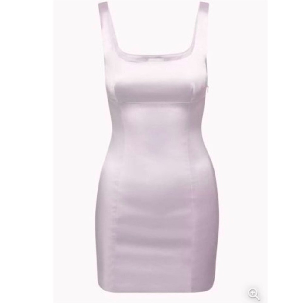Wilfred Shine satin mini dress 4 iced lavender?